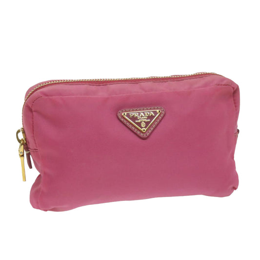 PRADA Pouch Nylon Pink  65286