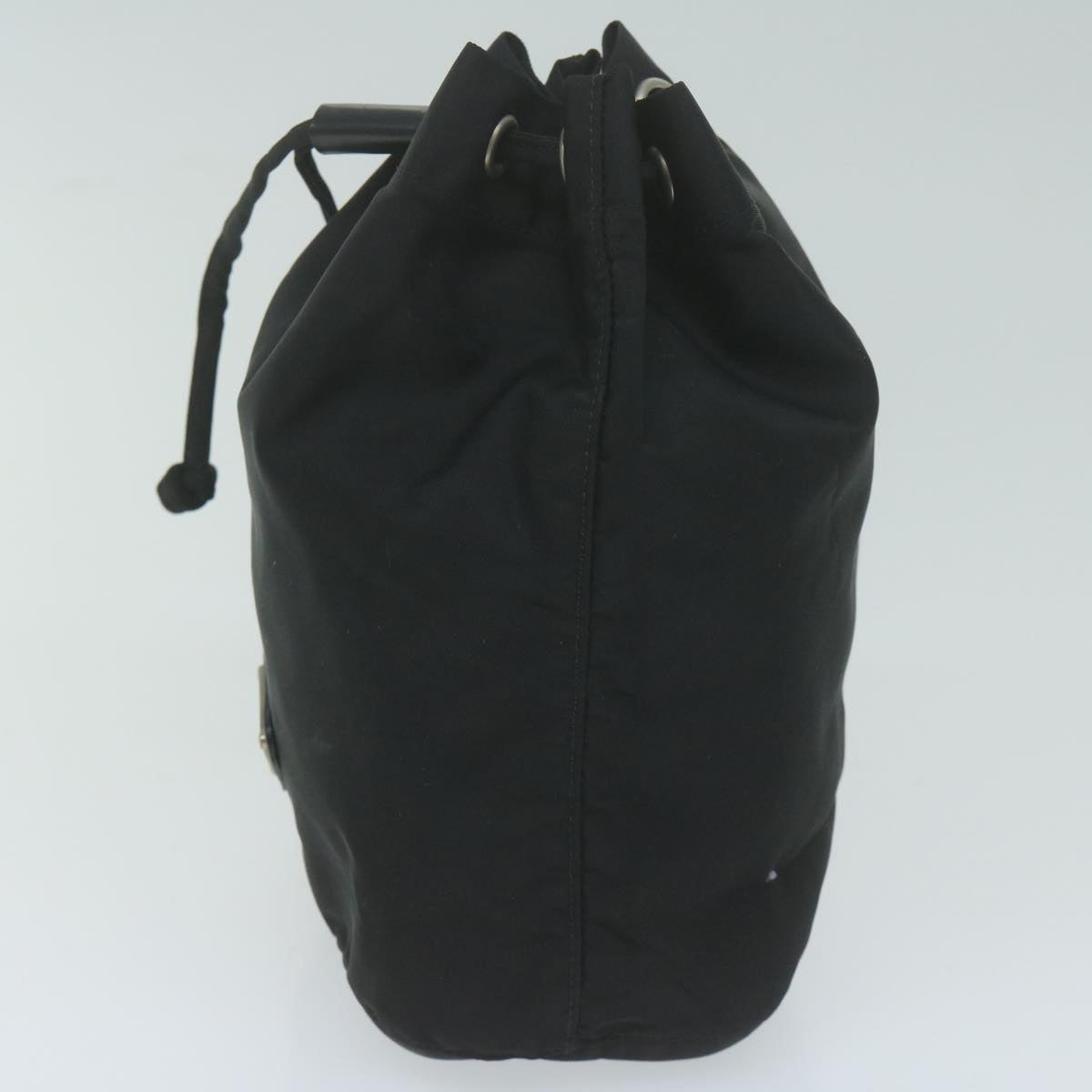 PRADA Drawstring Pouch Pouch Nylon Black  65295