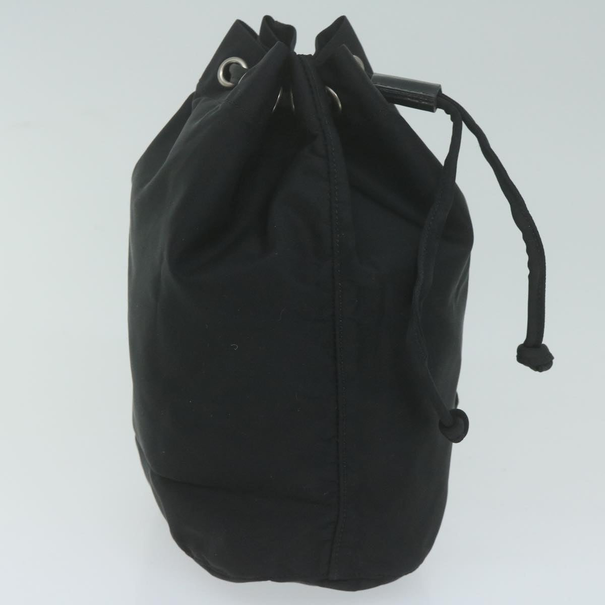 PRADA Drawstring Pouch Pouch Nylon Black  65295
