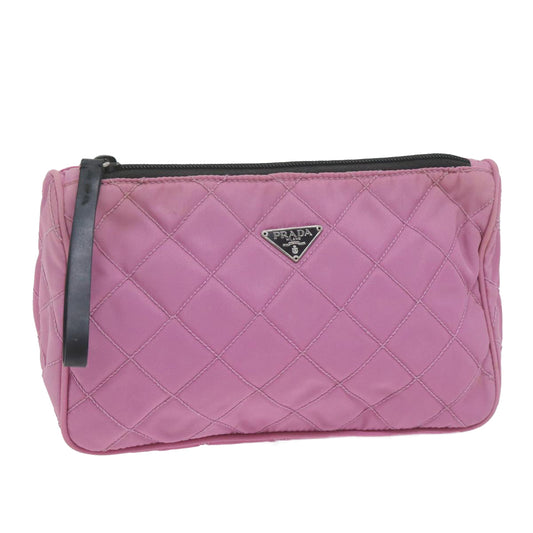 PRADA Pouch Nylon Pink  65462