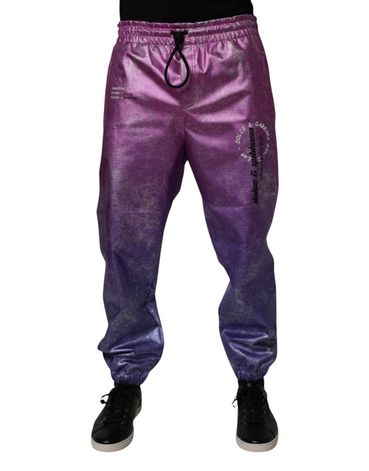 Dolce & Gabbana Pink Purple Two Tone Jogger SweatMen's Men's Pants