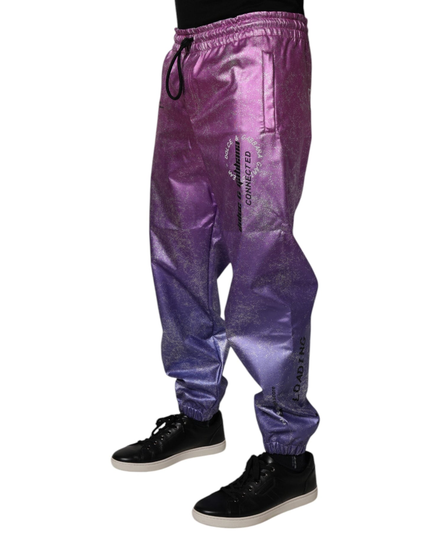 Dolce & Gabbana Pink Purple Two Tone Jogger SweatMen's Men's Pants