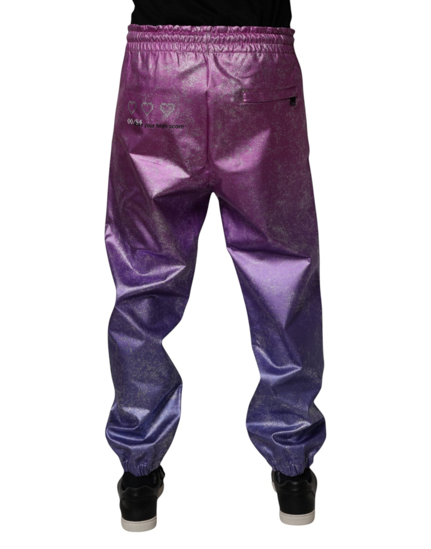 Dolce & Gabbana Pink Purple Two Tone Jogger SweatMen's Men's Pants