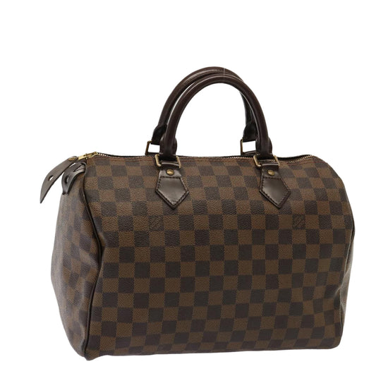 LOUIS VUITTON Damier Ebene Speedy 30 Hand Bag N41364 LV 65683