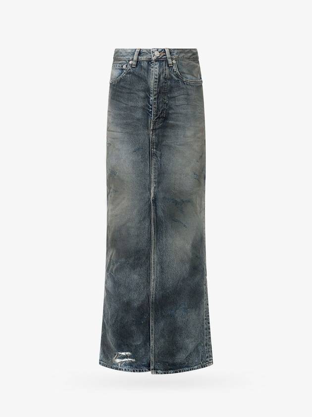 Balenciaga 23 fw Denim Skirt WITH Back Logo Patch 744975TNW014974 B0650497487