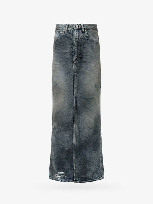 Balenciaga 23 fw Denim Skirt WITH Back Logo Patch 744975TNW014974 B0650497487