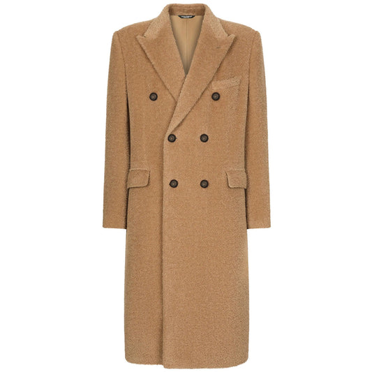 Dolce & Gabbana Brown Coats - Double Breasted Coats Men