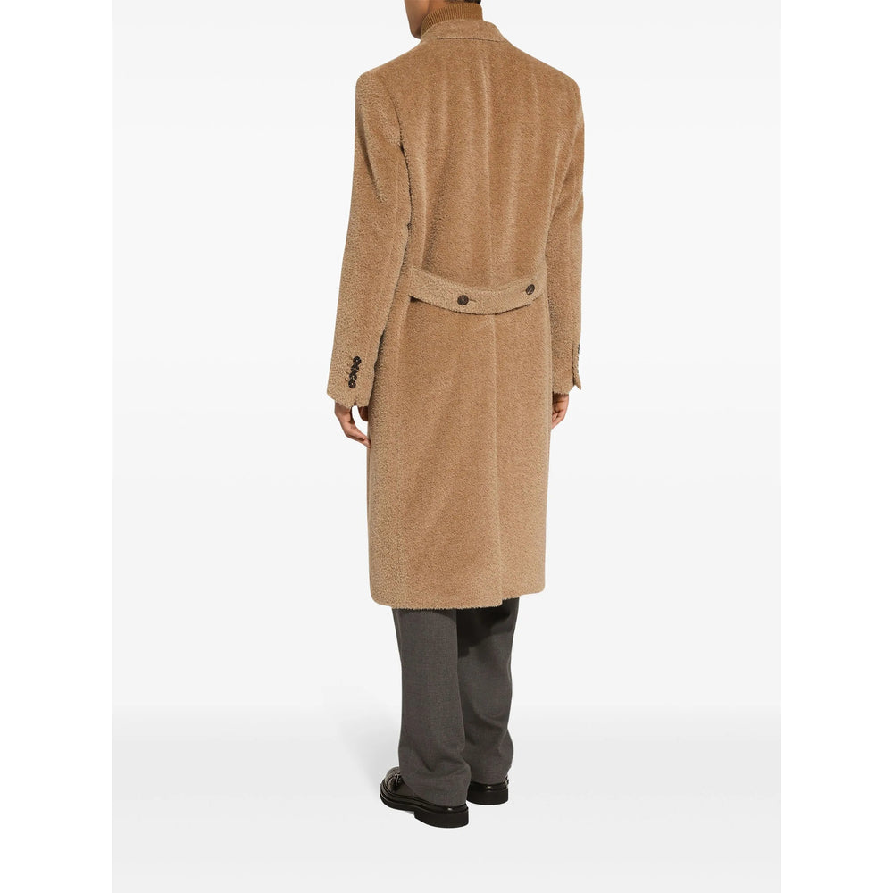 Dolce & Gabbana Brown Coats - Double Breasted Coats Men