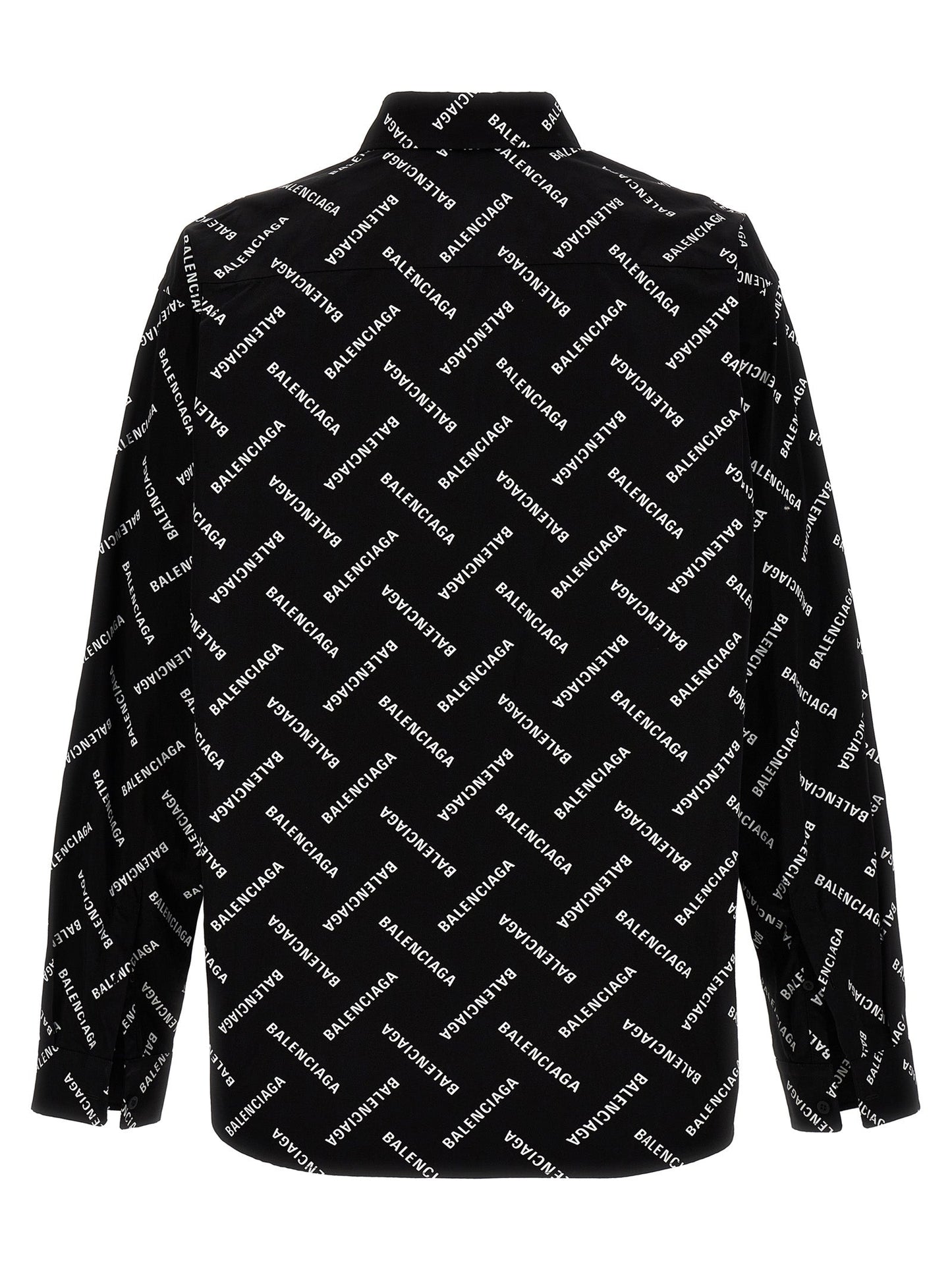 Balenciaga Men Logo Print Shirt