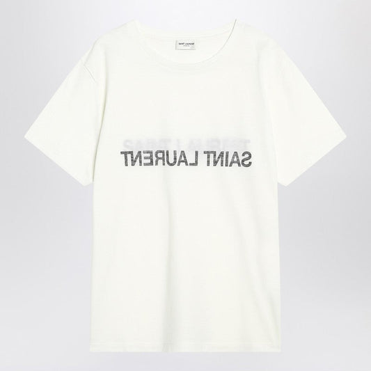 Saint Laurent White Cotton Crew-Neck T-Shirt Men