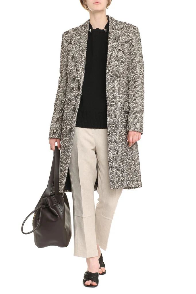 BOTTEGA VENETA Embroidered Stretch Wool Blend Women's Jacket
