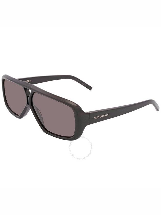 Saint Laurent Saint Laurent Black Irregular Ladies Sunglasses SL 569 Y 001 63