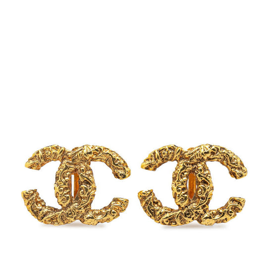 Chanel Coco Mark Gold Earrings