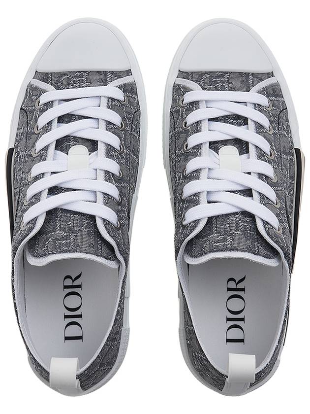 B23 Oblique Canvas Low Top Sneakers Ruthenium Dior