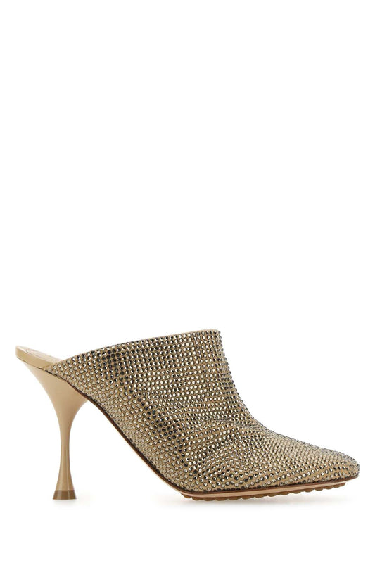 BOTTEGA VENETA Embellished Suede Sparkle Dot Flat Slippers for Women