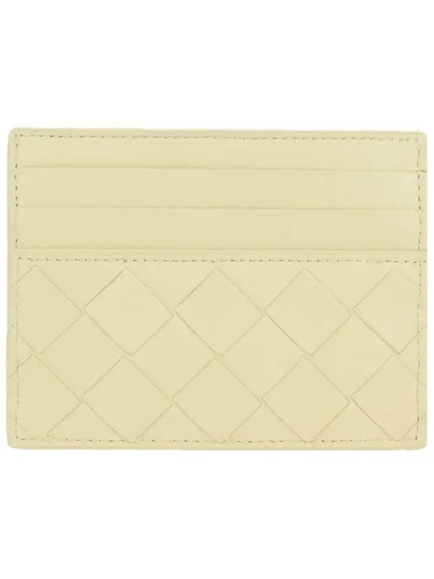 Bottega Veneta Intrecciato Leather Card Wallet Beige
