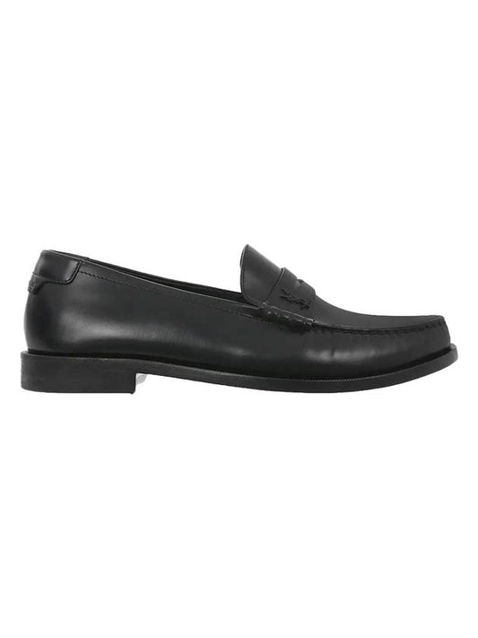Saint Laurent Men's Monogram Penny Loafers Black