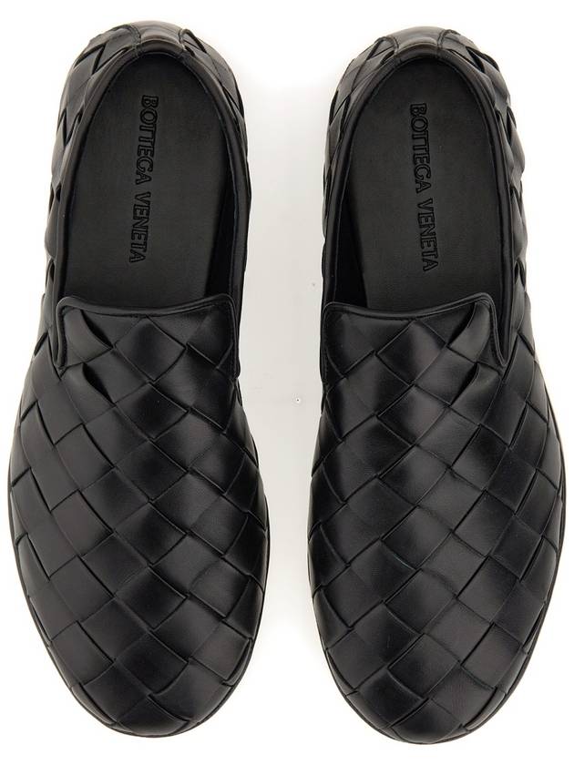 Bottega Veneta Intrecciato Leather Loafers Black