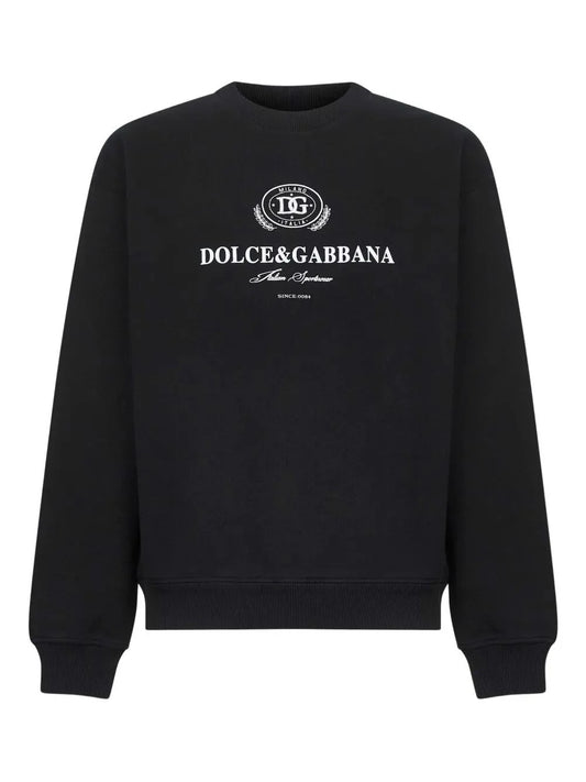 Dolce & Gabbana Men Long Sleeve Crew-Neck Sweatshirt