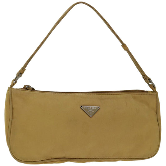 PRADA Accessory Pouch Nylon Beige  67275