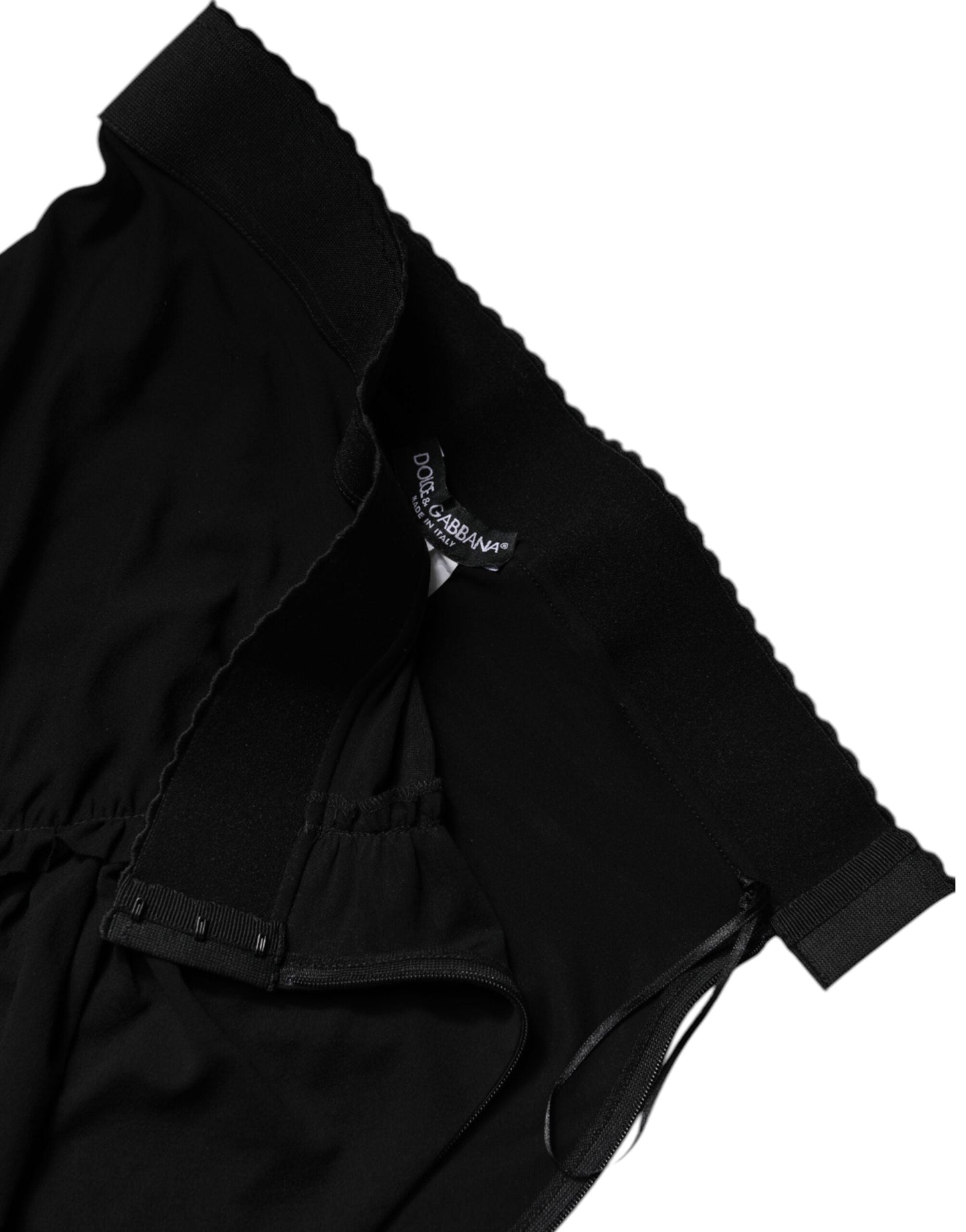 Dolce & Gabbana Black Mermaid Cut High Waist Midi Women's Skirt