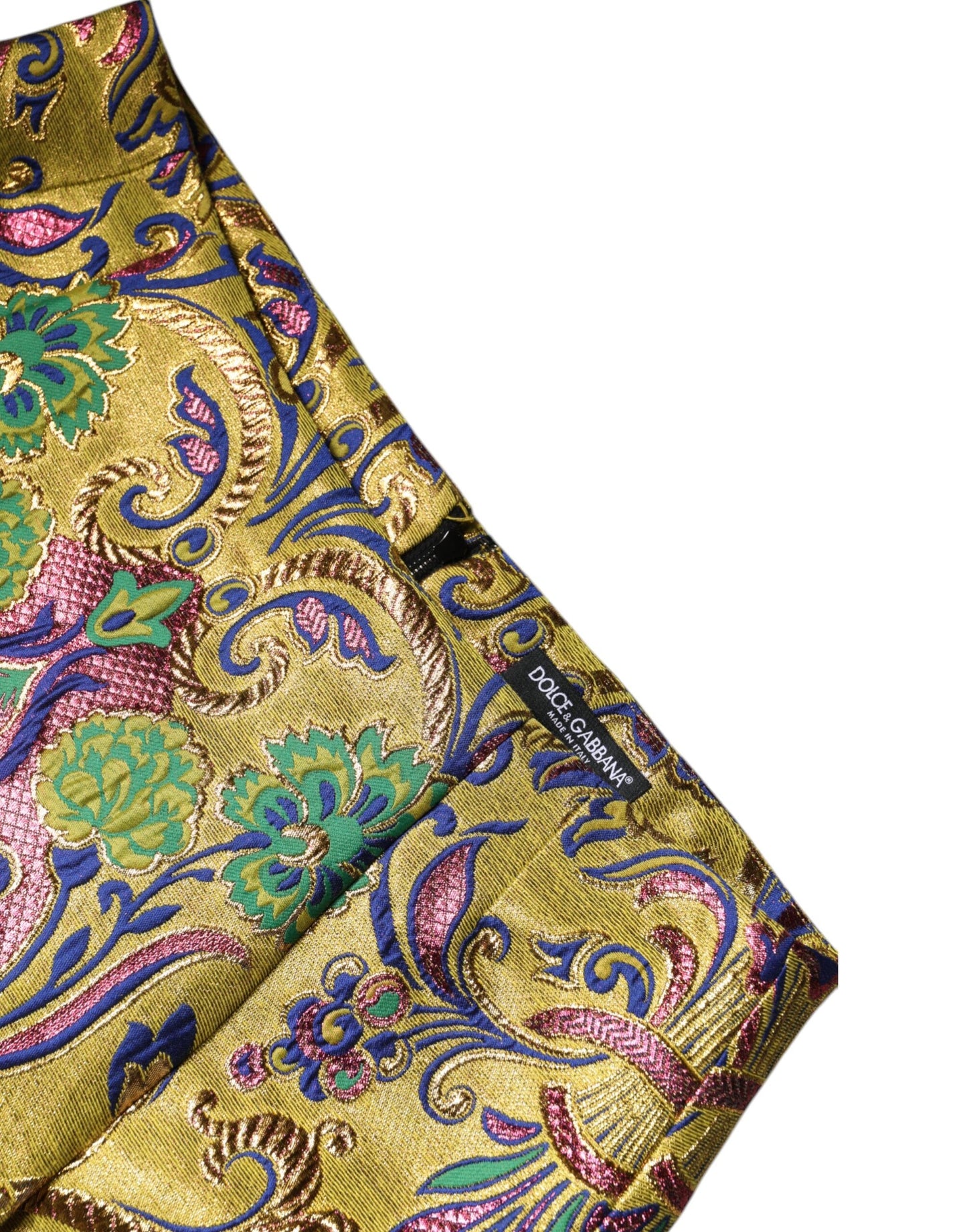 Dolce & Gabbana Multicolor Floral Jacquard Mid Waist Mini Women's Skirt