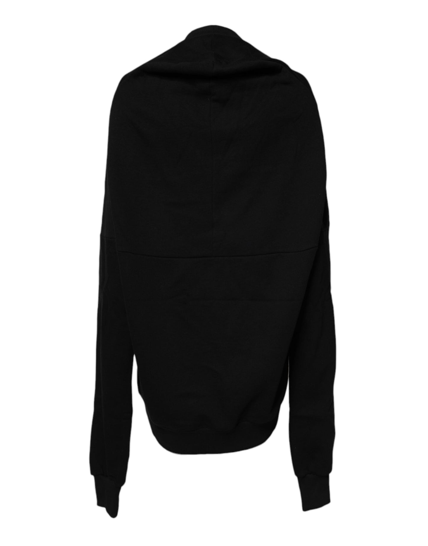 Dolce & Gabbana Black Cotton Crew Neck Sweatshirt Women's Sweater