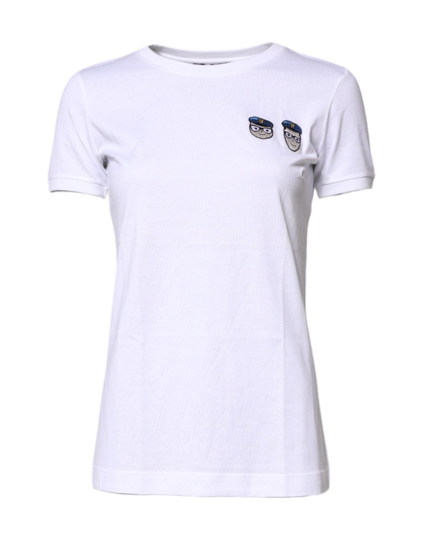 Dolce & Gabbana White #DGFamily Cotton Crew Neck Women's T-shirt