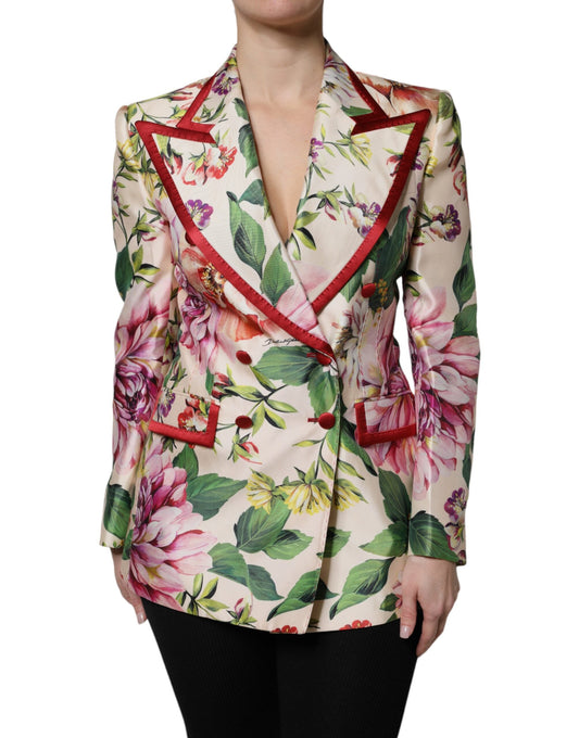 Dolce & Gabbana Multicolor Floral Double Breasted Women's Jacket
