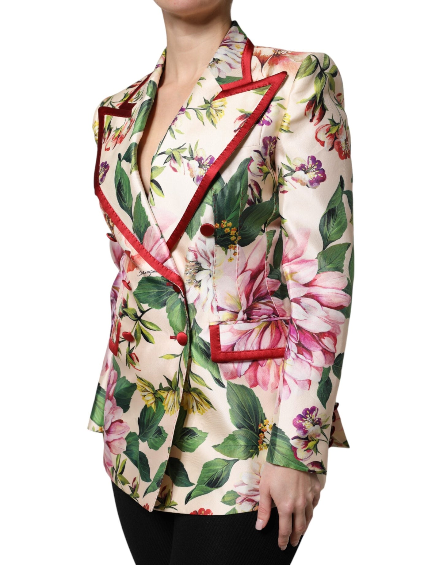 Dolce & Gabbana Multicolor Floral Double Breasted Women's Jacket
