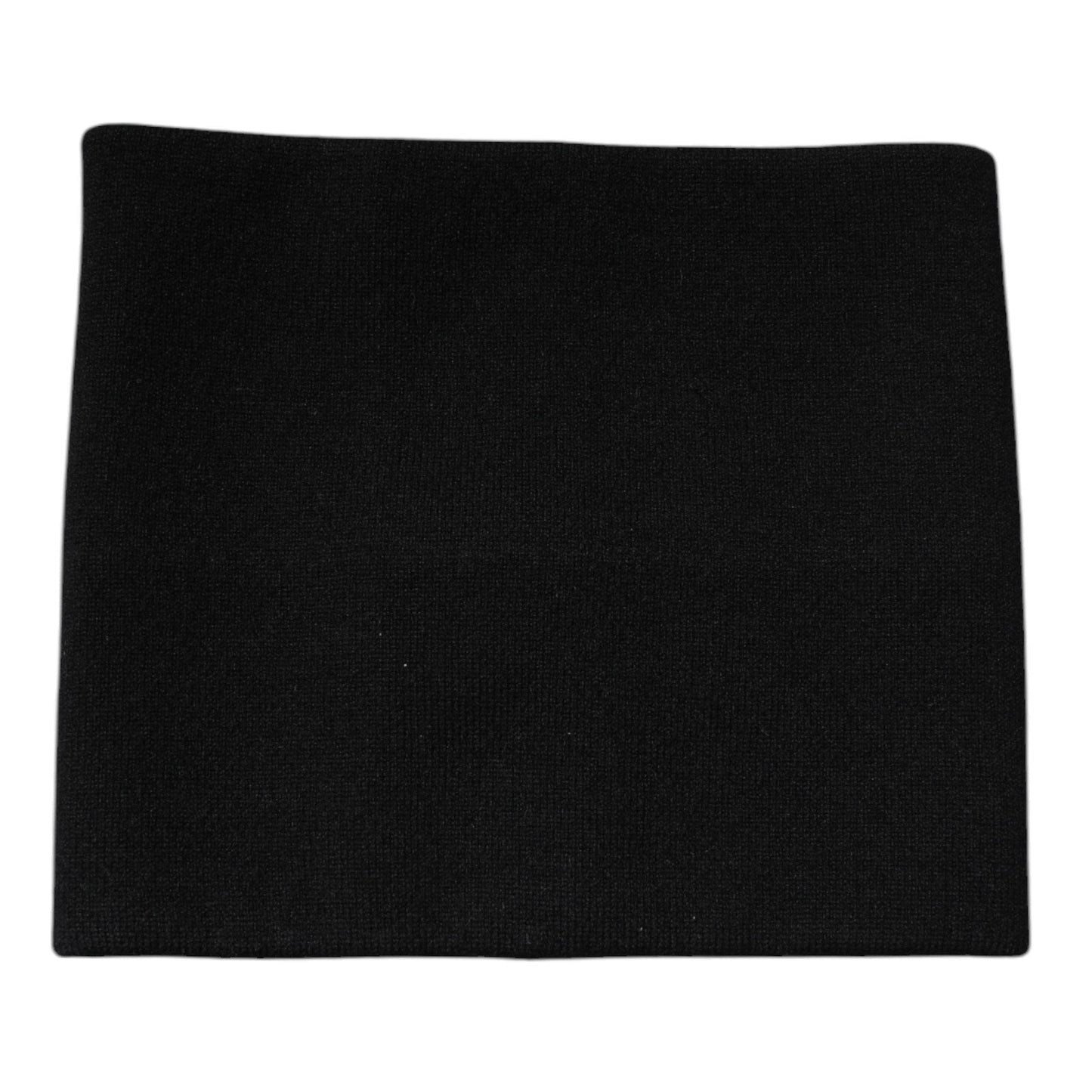 Dolce & Gabbana Black Cashmere Knitted Square Handkerchief Men's Scarf