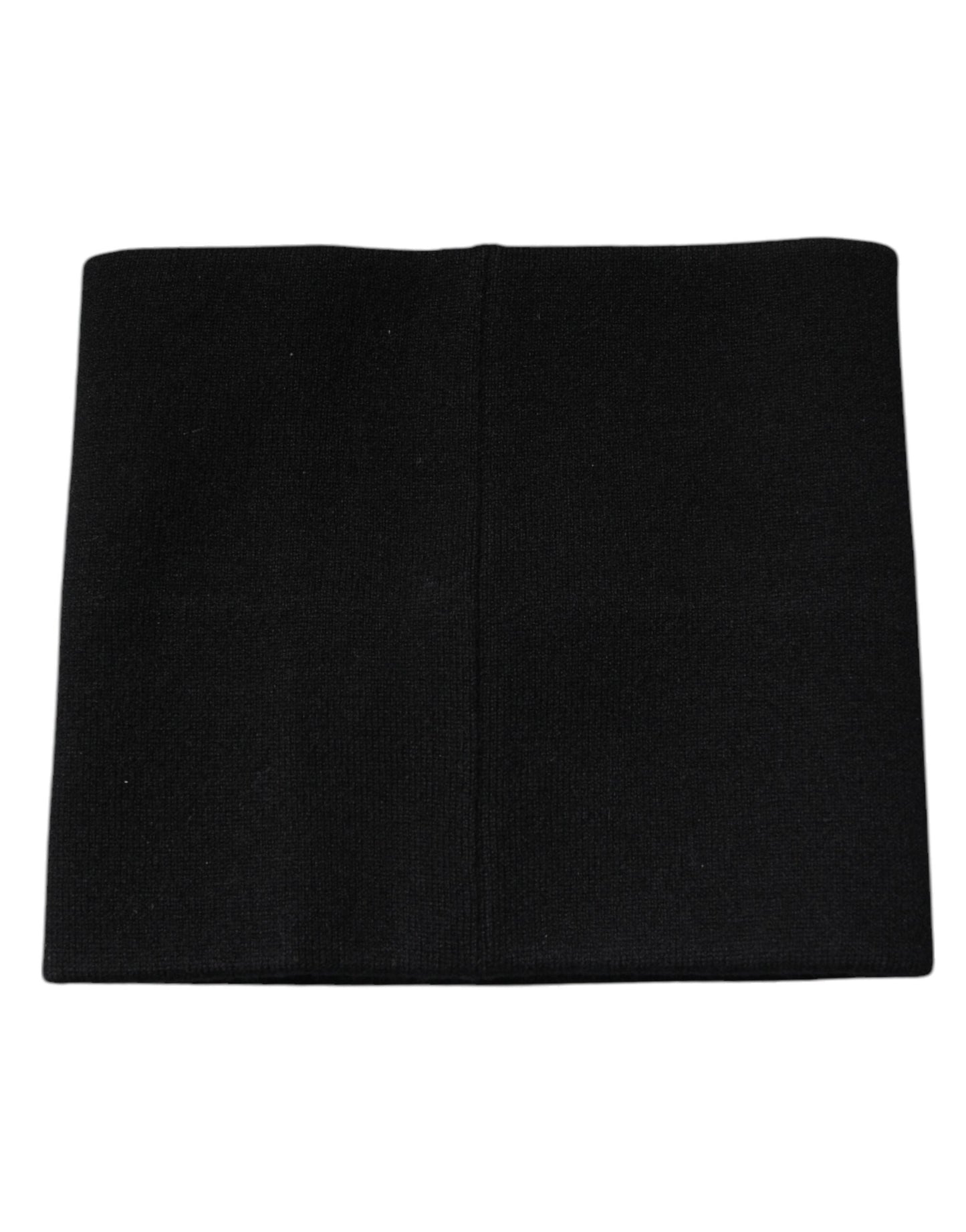 Dolce & Gabbana Black Cashmere Knitted Square Handkerchief Men's Scarf
