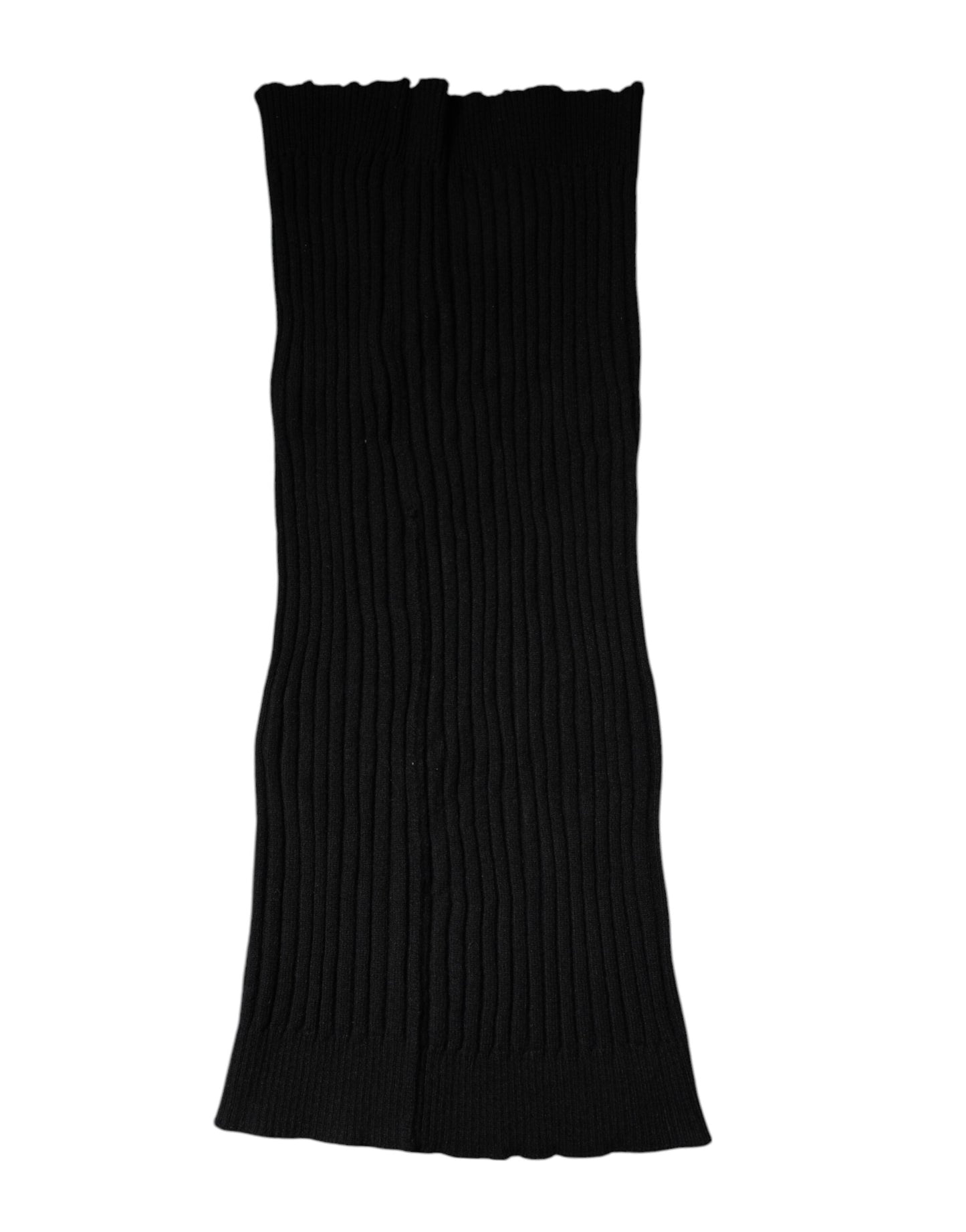 Dolce & Gabbana Black Cashmere Knitted Neck Warmer Foulard Men's Scarf ()