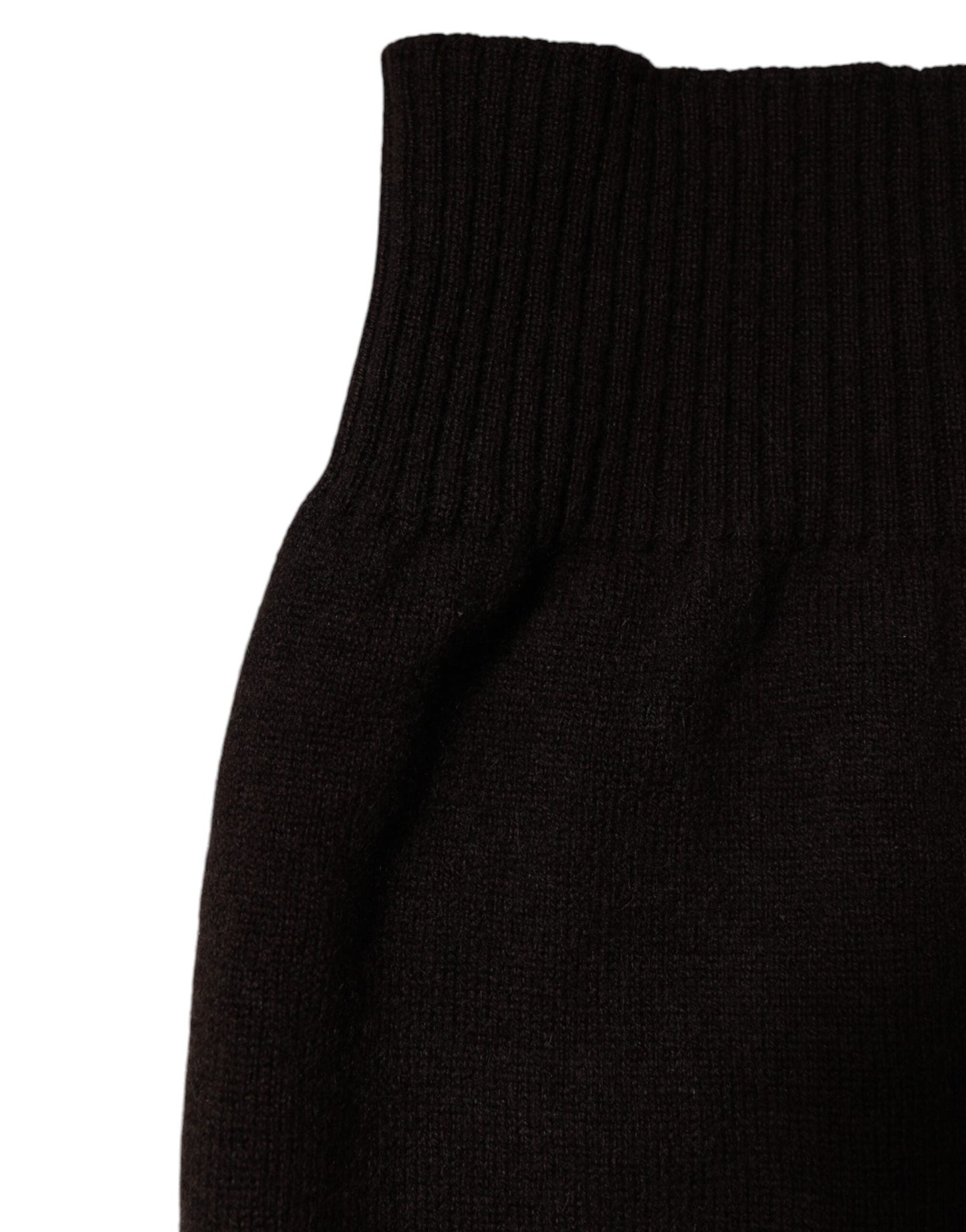 Dolce & Gabbana Brown Cashmere Knitted Neck Warmer Foulard Men's Scarf