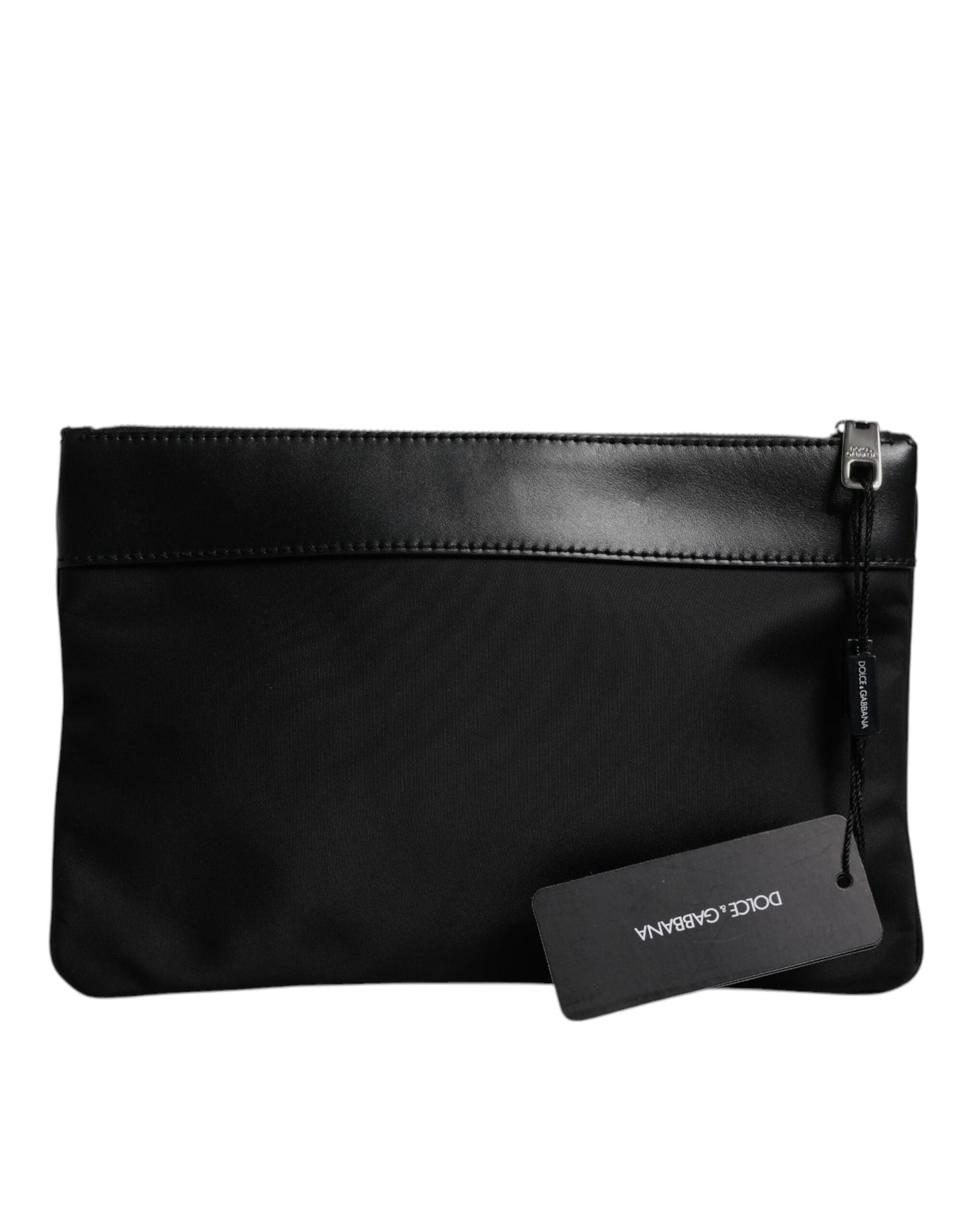 Dolce & Gabbana Multicolor Leopard Jacquard Print Logo Plaque Pouch Men's Bag