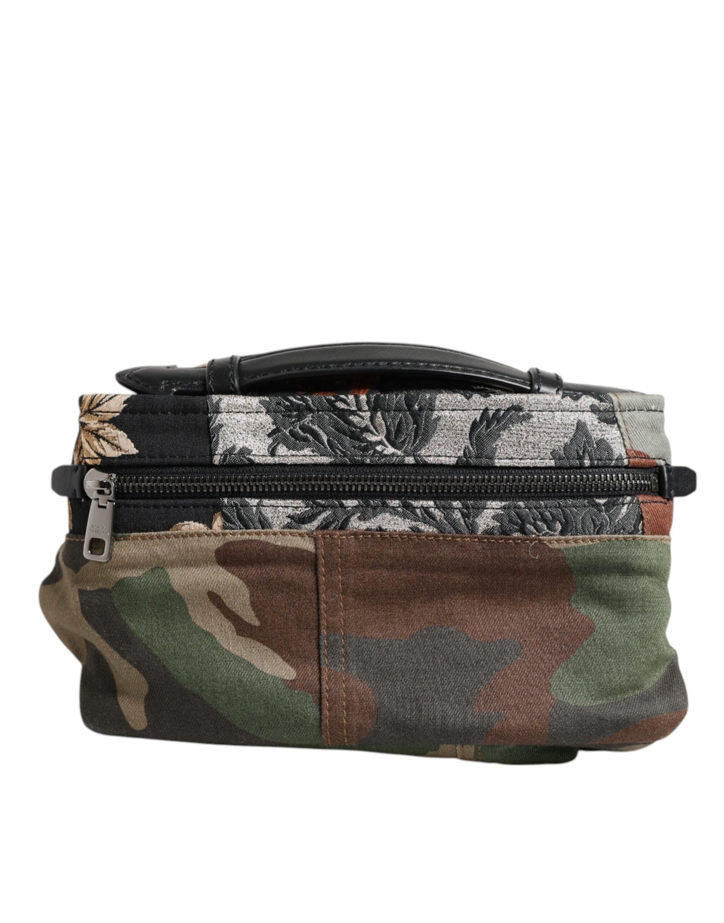 Dolce & Gabbana Multicolor Camouflage Patchwork Logo Waist Fanny Pack Men's Bag