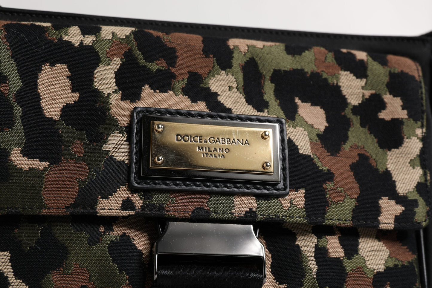 Dolce & Gabbana Multicolor Leopard Jacquard Crossbody Men's Bag