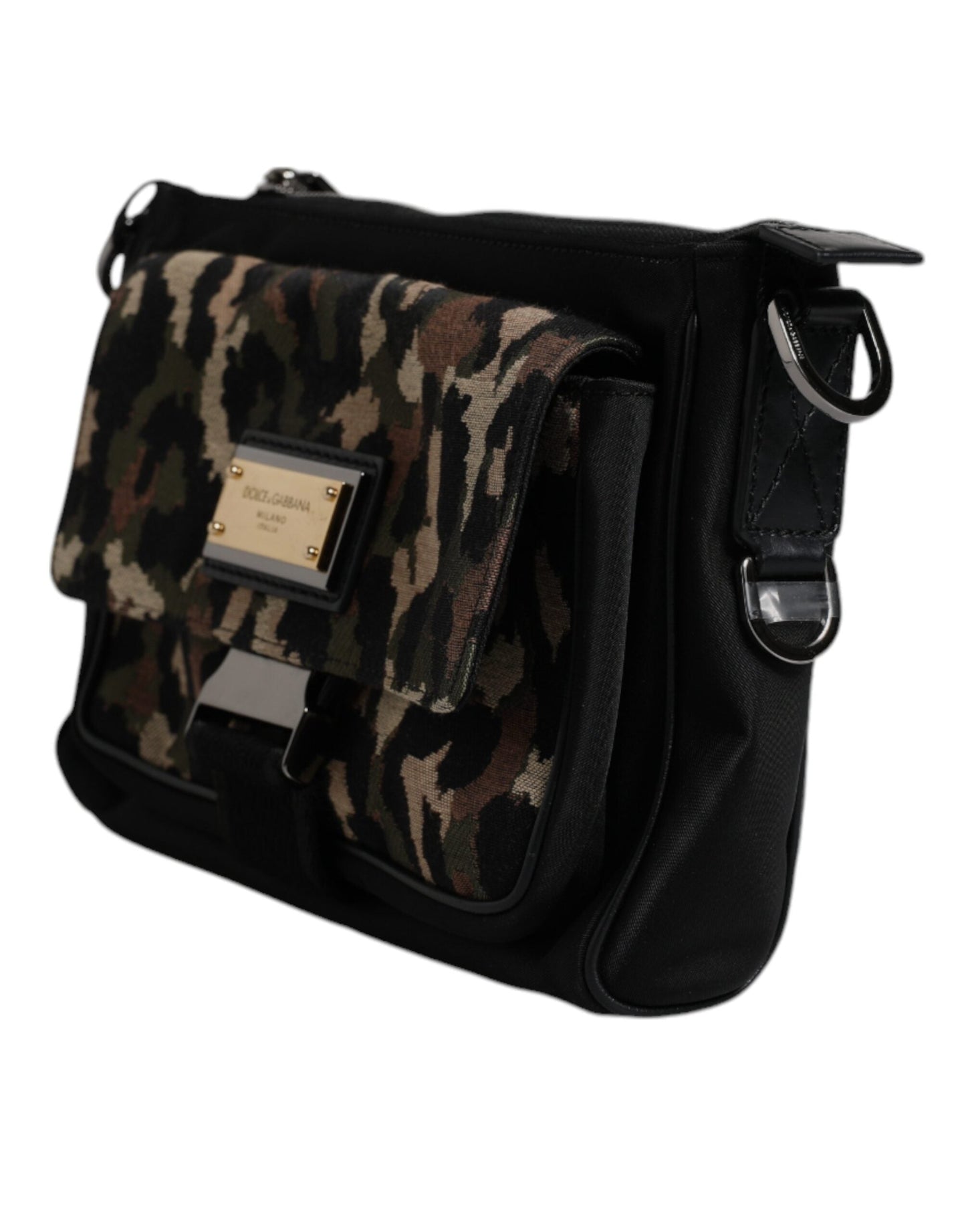 Dolce & Gabbana Multicolor Leopard Jacquard Crossbody Men's Bag ()