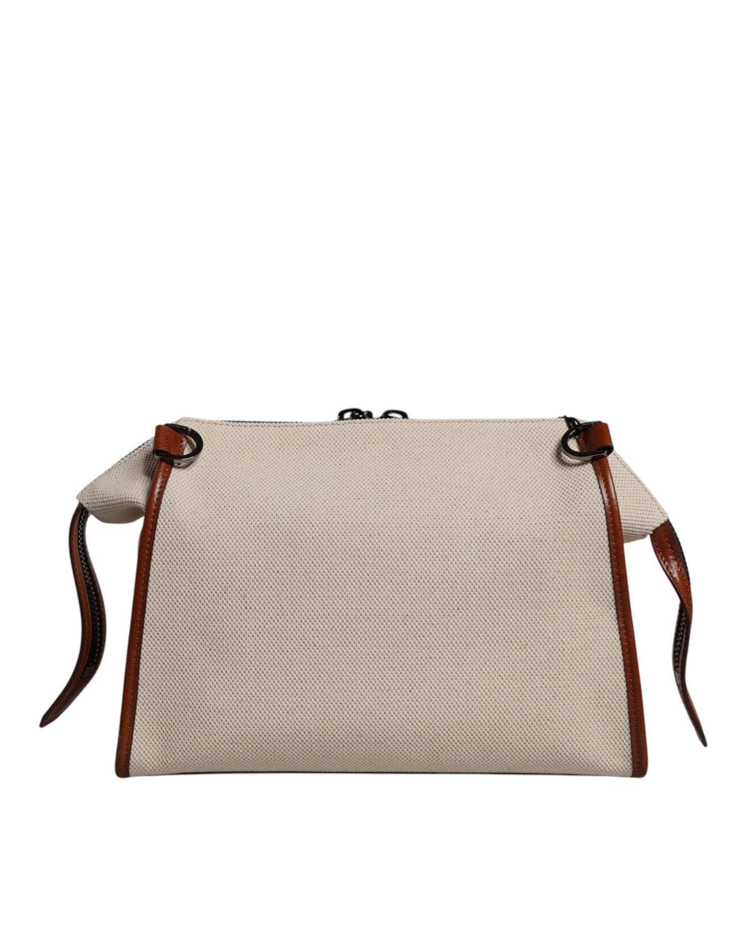 Dolce & Gabbana Beige Brown Cotton Leather Duffle Shoulder Men's Bag ()