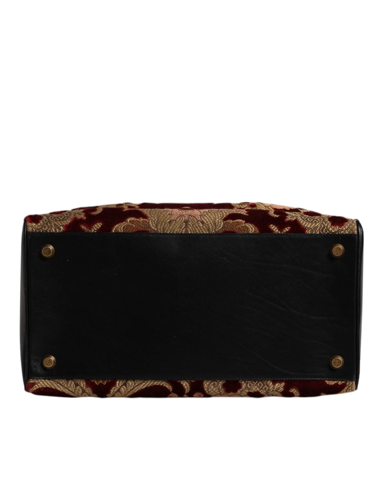 Dolce & Gabbana Multicolor Leather Brocade Velvet Travel Duffle Tote Men's Bag ()