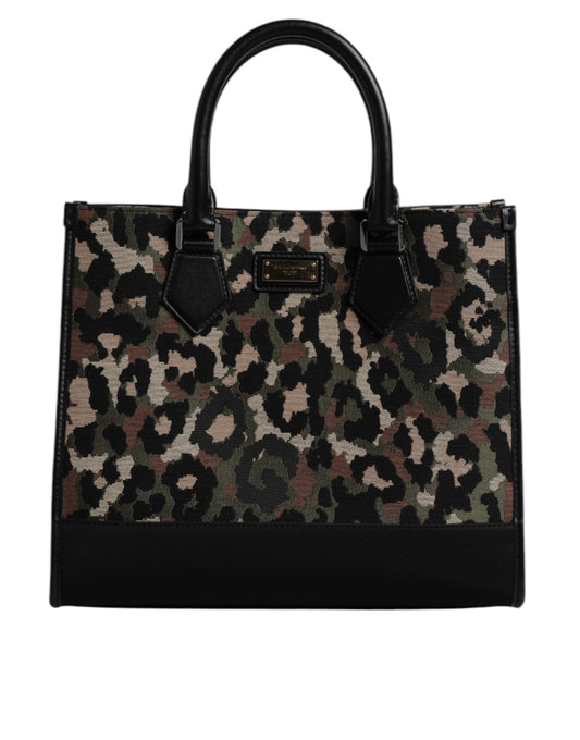 Dolce & Gabbana Multicolor Leopard Shopping Tote Shoulder Men's Bag ()