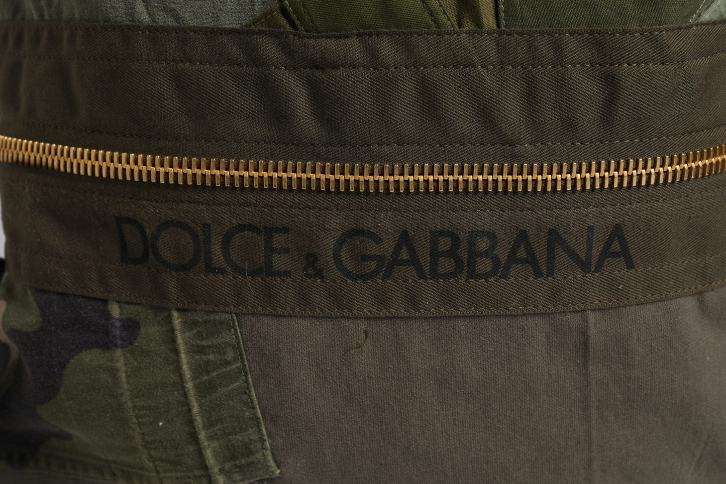 Dolce & Gabbana Military Green Patchwork Rucksack Backpack Men's Bag