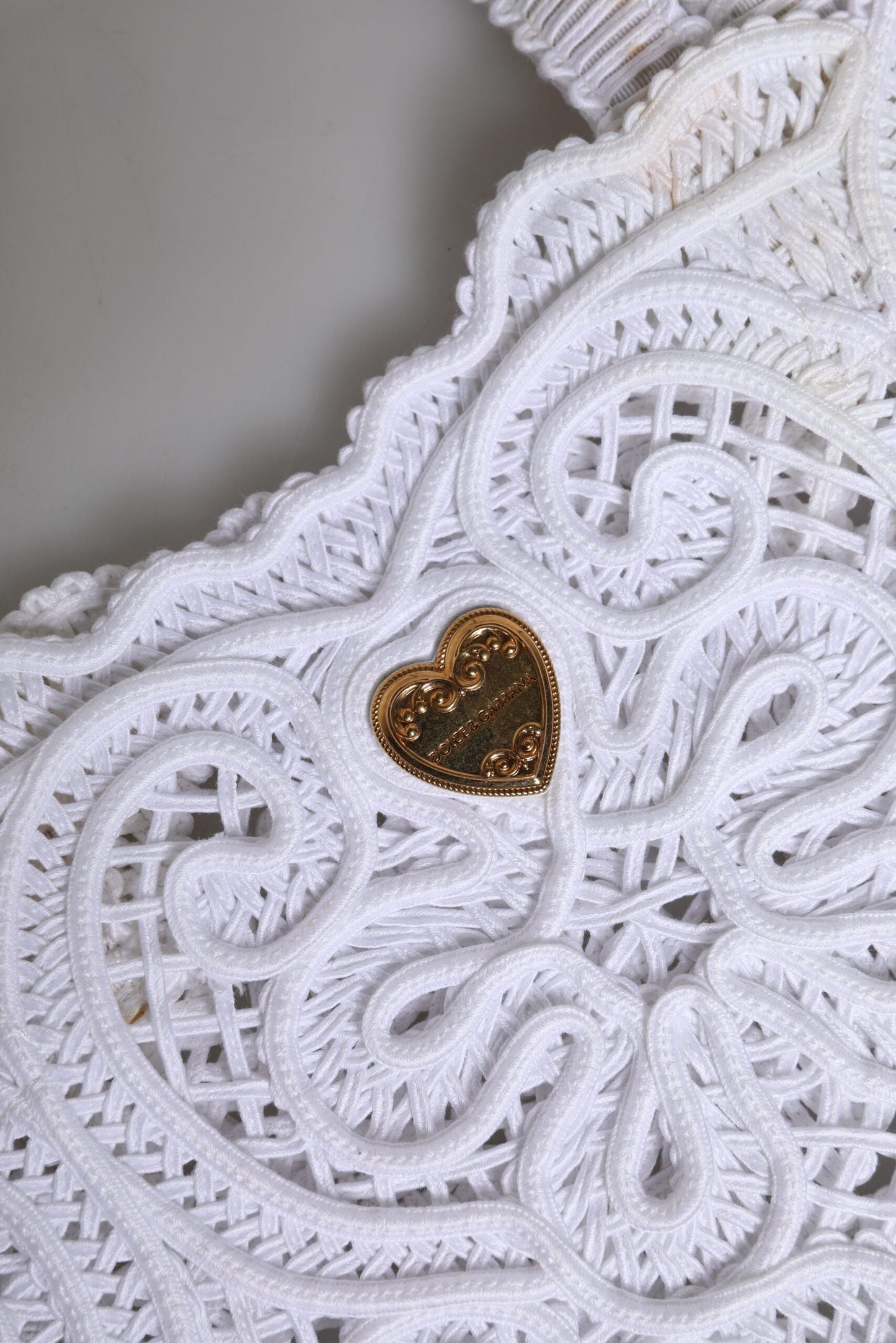 Dolce & Gabbana White Cordonetto Lace Beatrice Tote Shopping Women's Bag ()