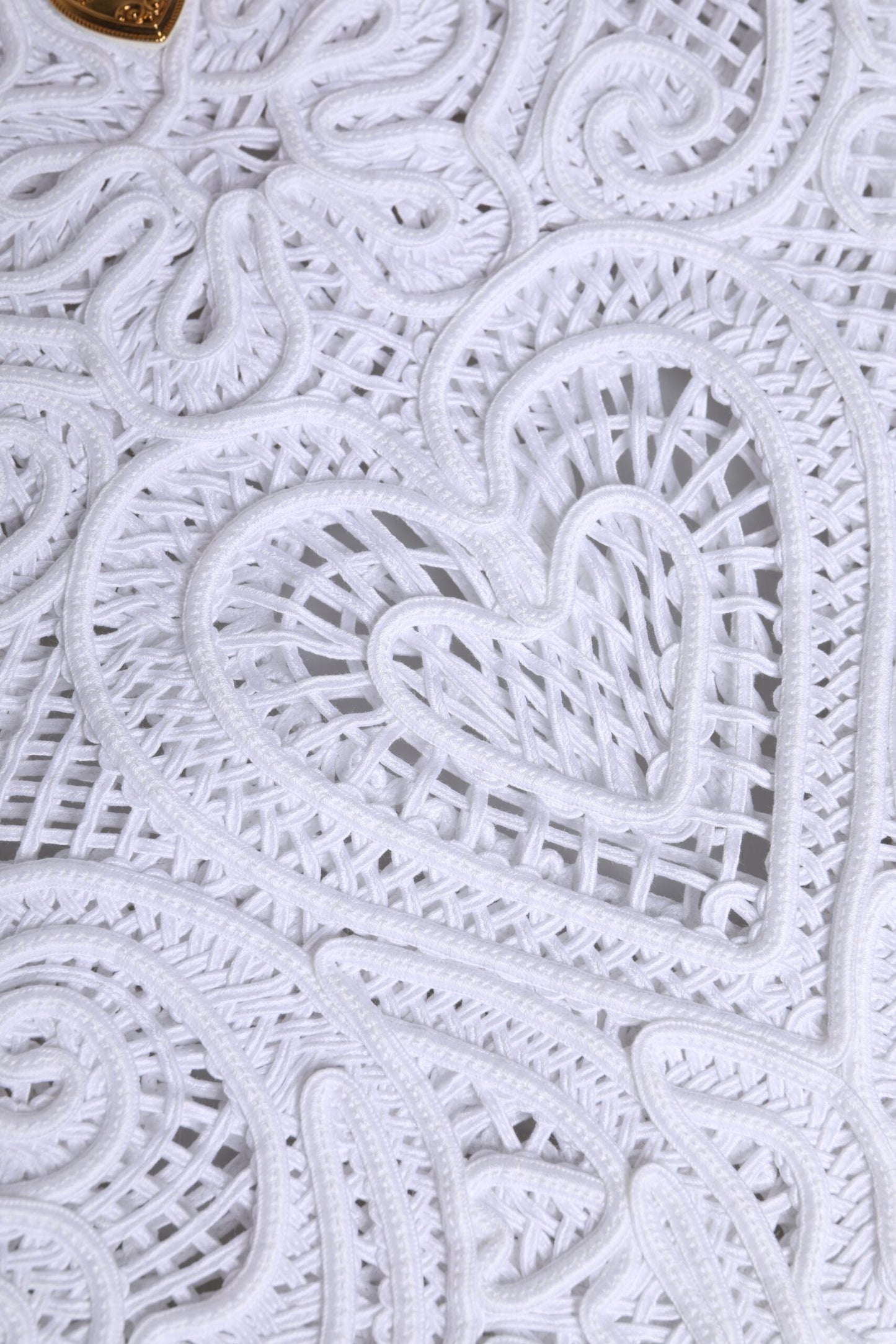 Dolce & Gabbana White Cordonetto Lace Beatrice Tote Shopping Women's Bag ()