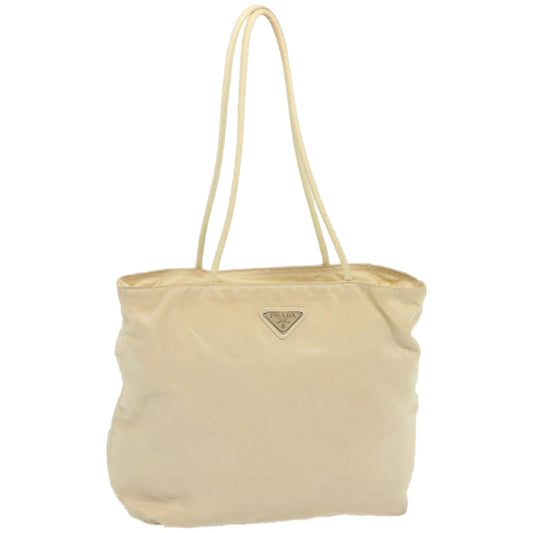 PRADA Tote Bag Nylon Cream  67975