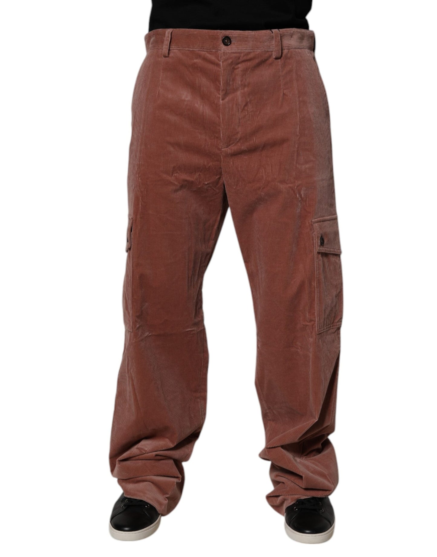 Dolce & Gabbana Brown Corduroy Cotton Cargo Men Denim Men's Jeans