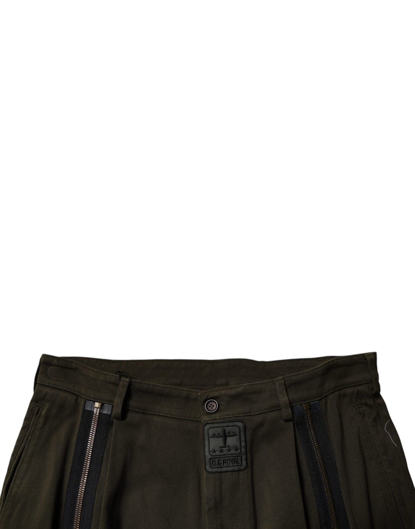 Dolce & Gabbana Dark Brown Cotton Jogger Cargo Men's Pants