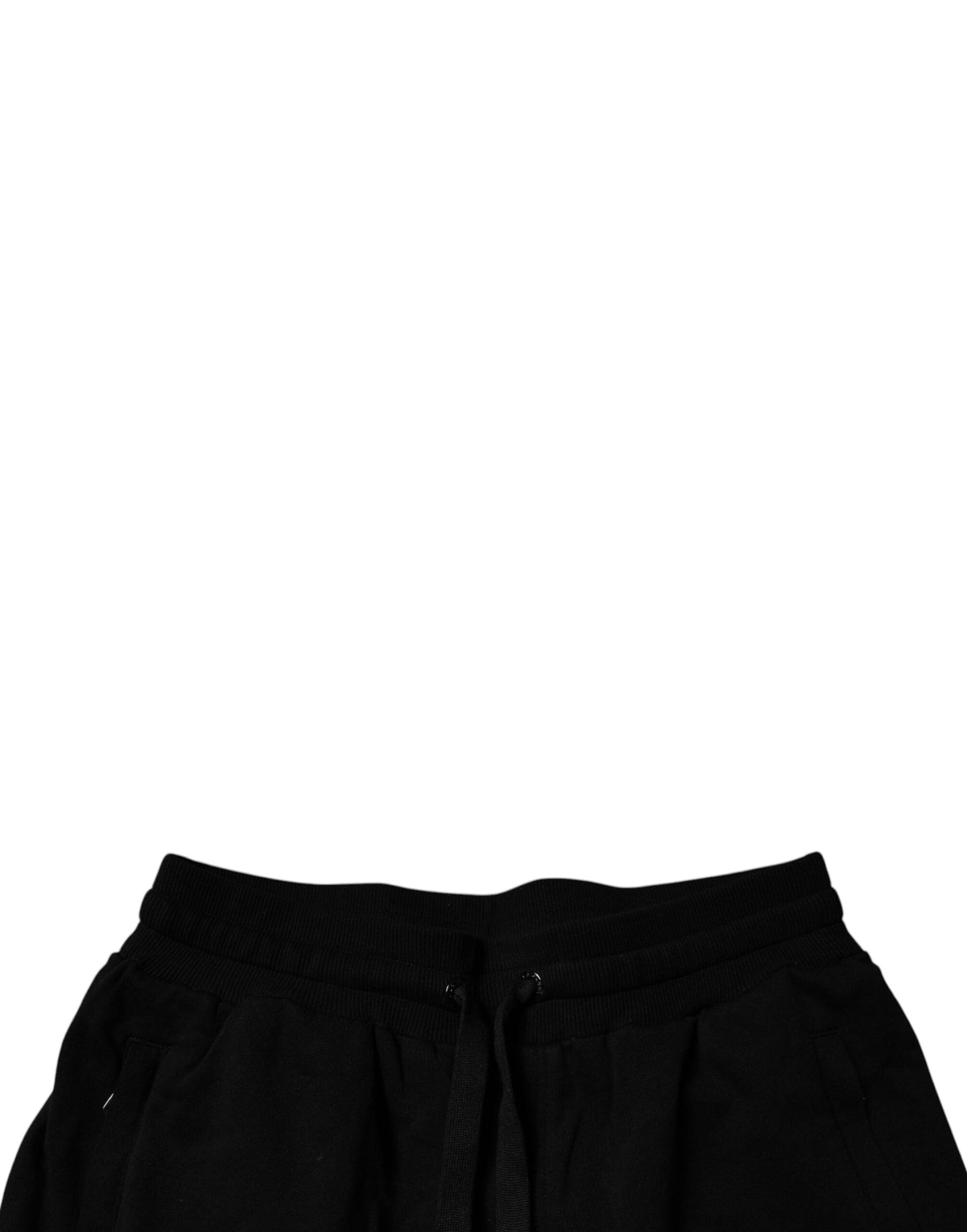 Dolce & Gabbana Black Cotton Mid Waist Jogger SweatMen's Men's Pants