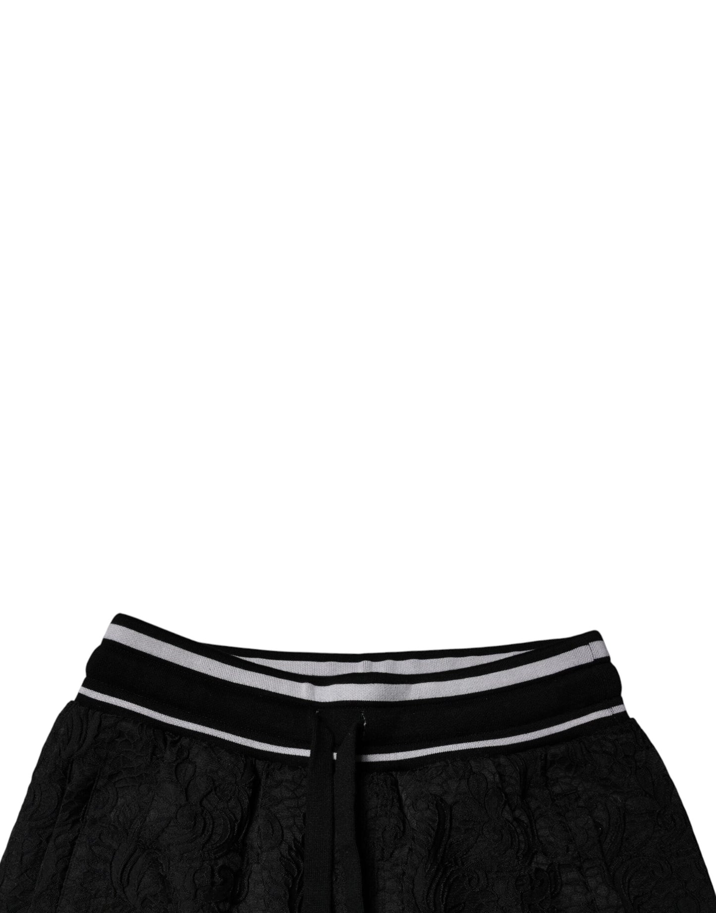 Dolce & Gabbana Black Mid Waist Jogger Men SweatMen's Men's Pants