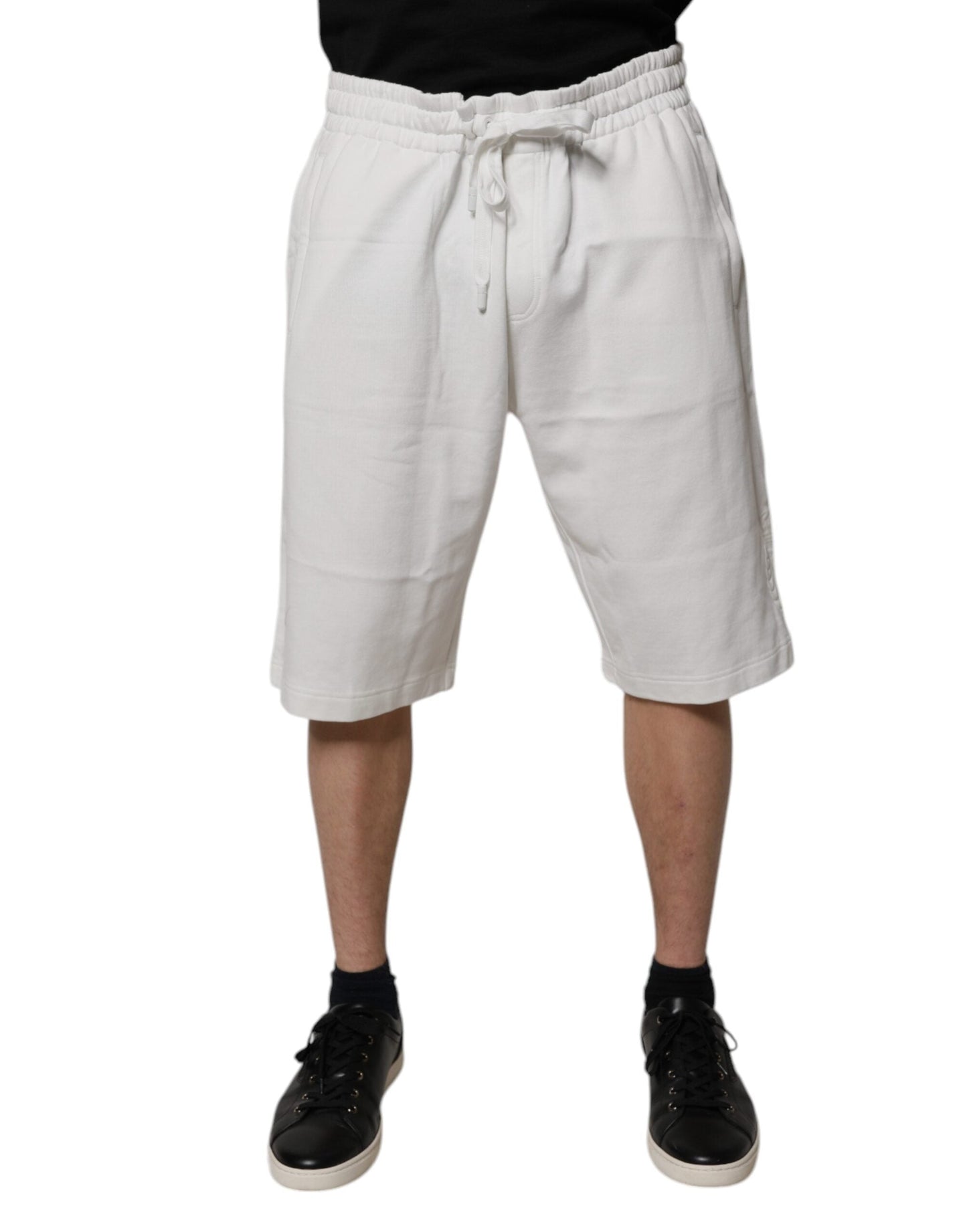 Dolce & Gabbana White Cotton SweatMen's Men Bermuda Men's Shorts